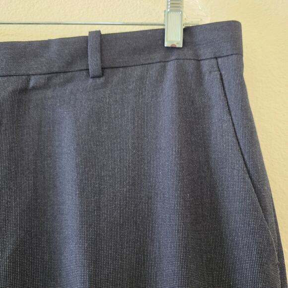 Perry Ellis Dress Pants Gray Dark Flat Front Men Size 36x34 Polyester Blend - Picture 3 of 12